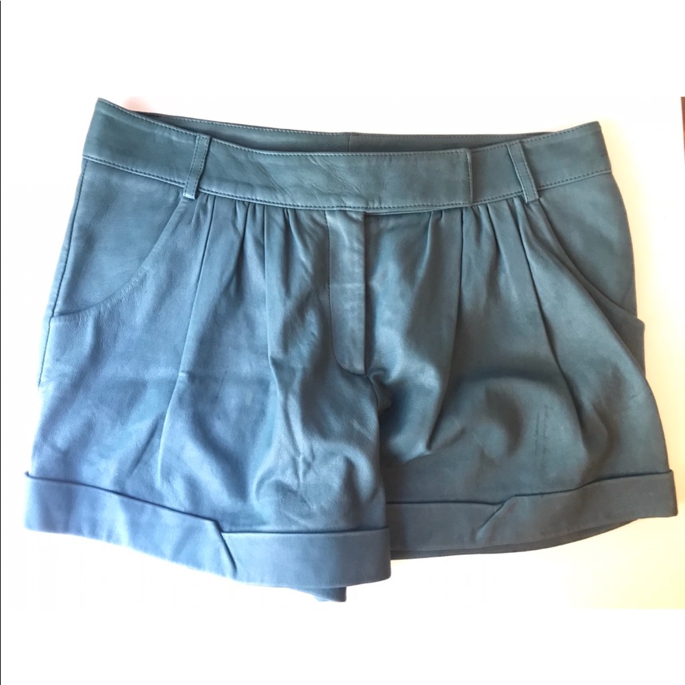 DVF Leather Shorts sz8